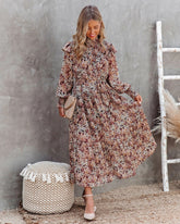 Robe longue dos nu imprimée Swoop